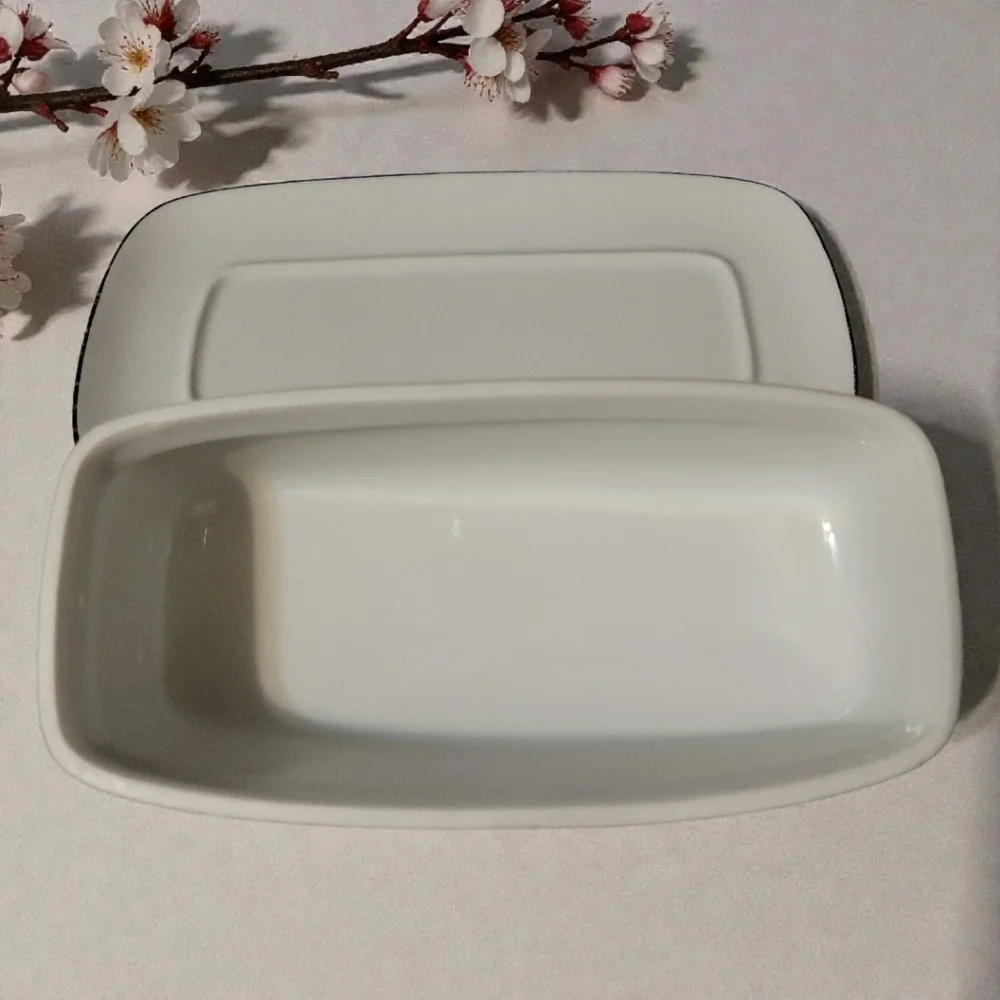 Vtg Fine China Japan Sakurai Designer Series Castle Lidded Butter Dish
